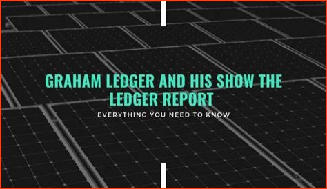 The Ledger Report with Graham Ledger net worth, income and estimated earnings of Youtuber channel